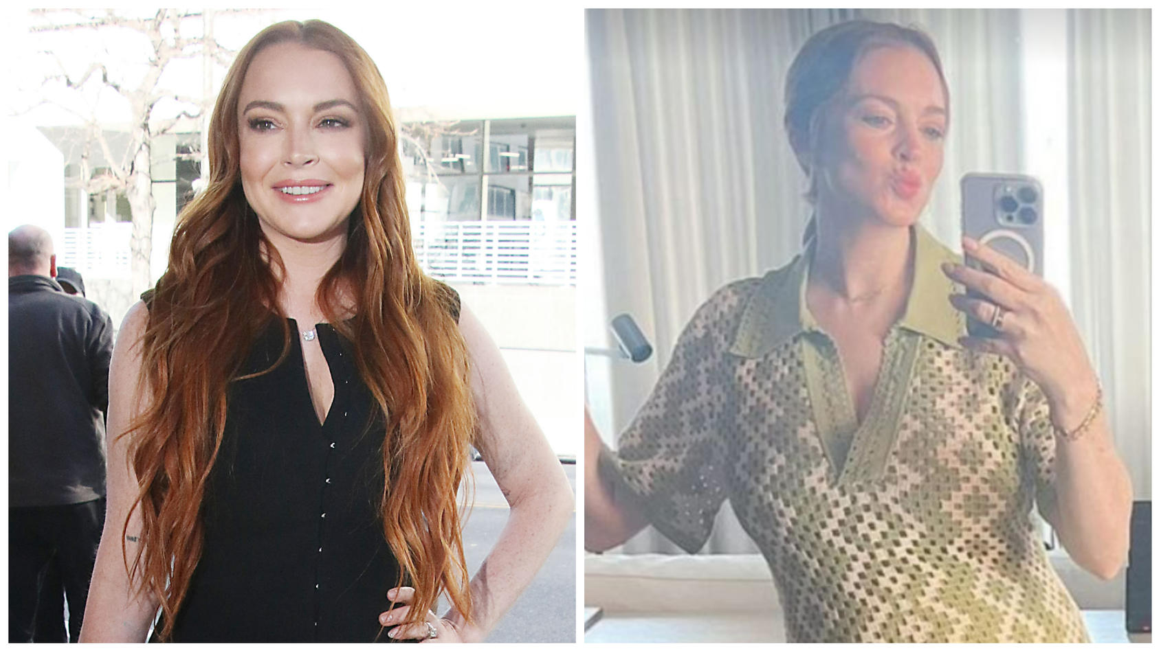 Lindsay Lohan zeigt ihren Babybauch zum ersten Mal