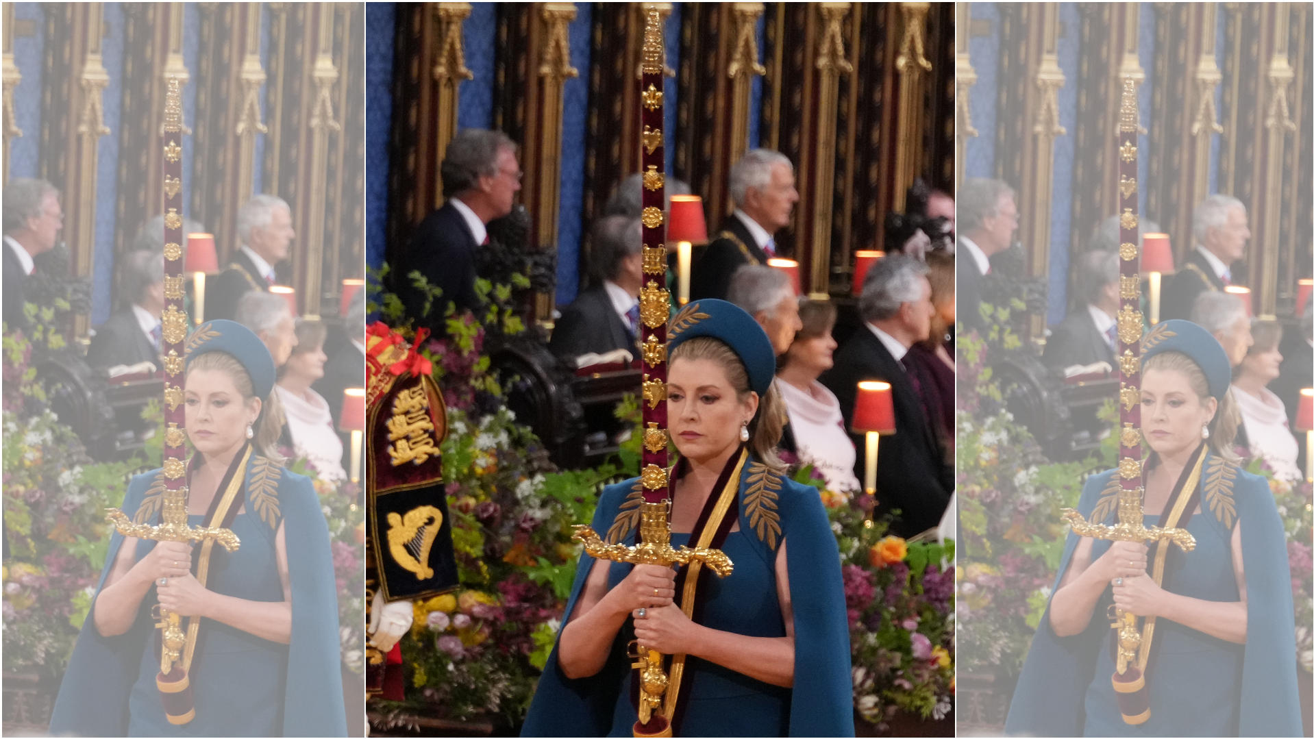 Penny Mordaunt hat das "Staatsschwert" in die Westminster Abbey getragen.