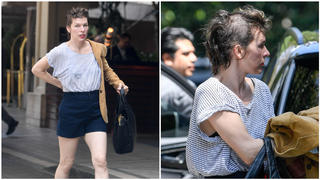Milla Jovovich überrascht mit einem neuen Haarschnitt.