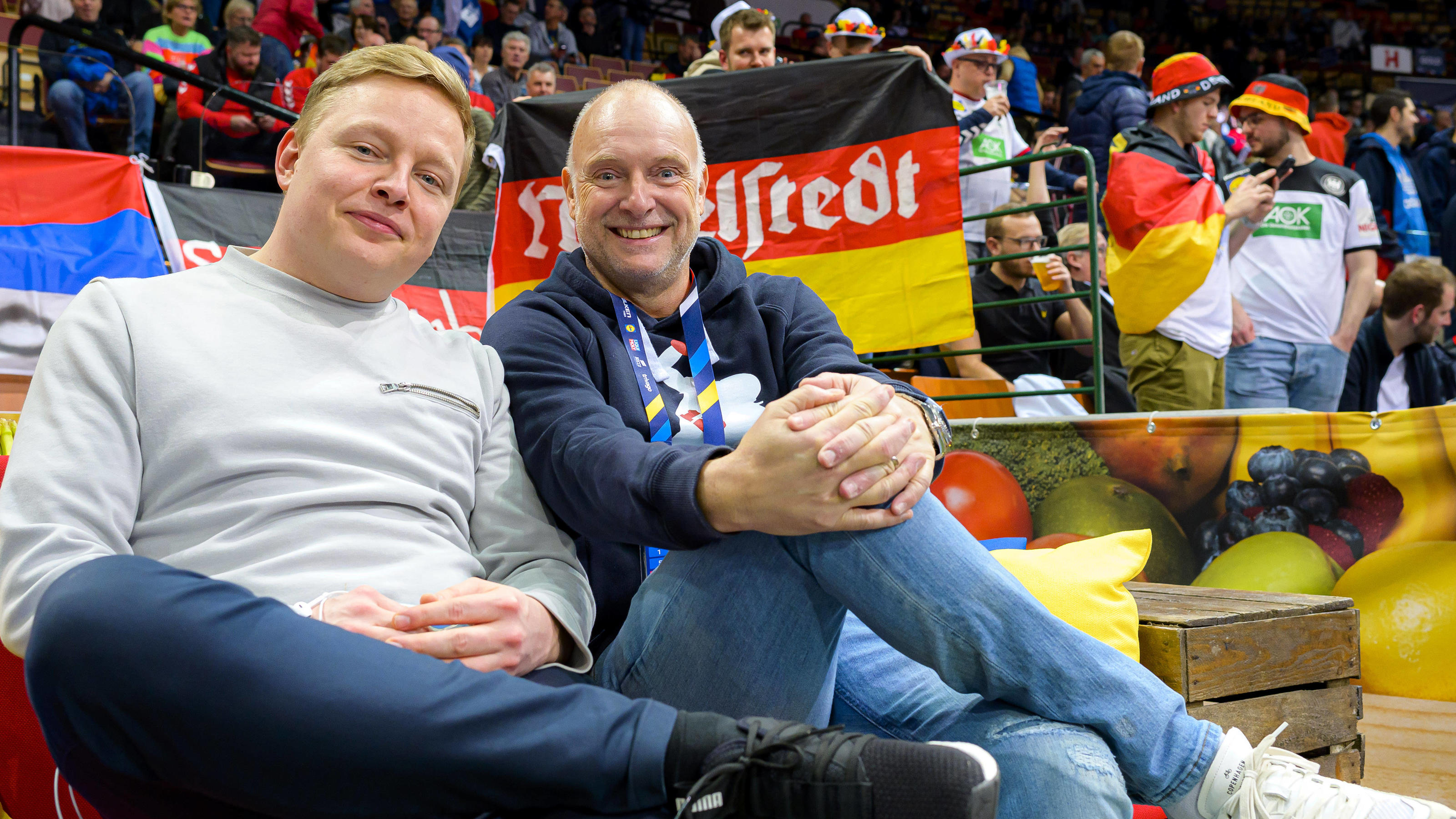 Schmiso und Buschi bei der Handball WM zu Beginn des Jahres