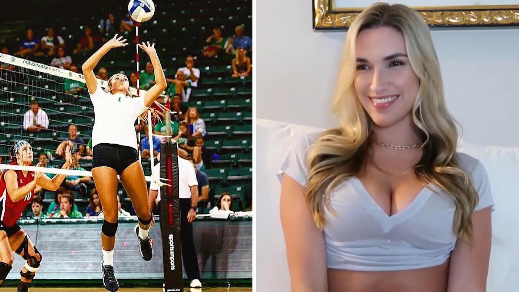Sexiest Volleyballerin feiert - Kayla Simmons Popo-Post für die erste Million