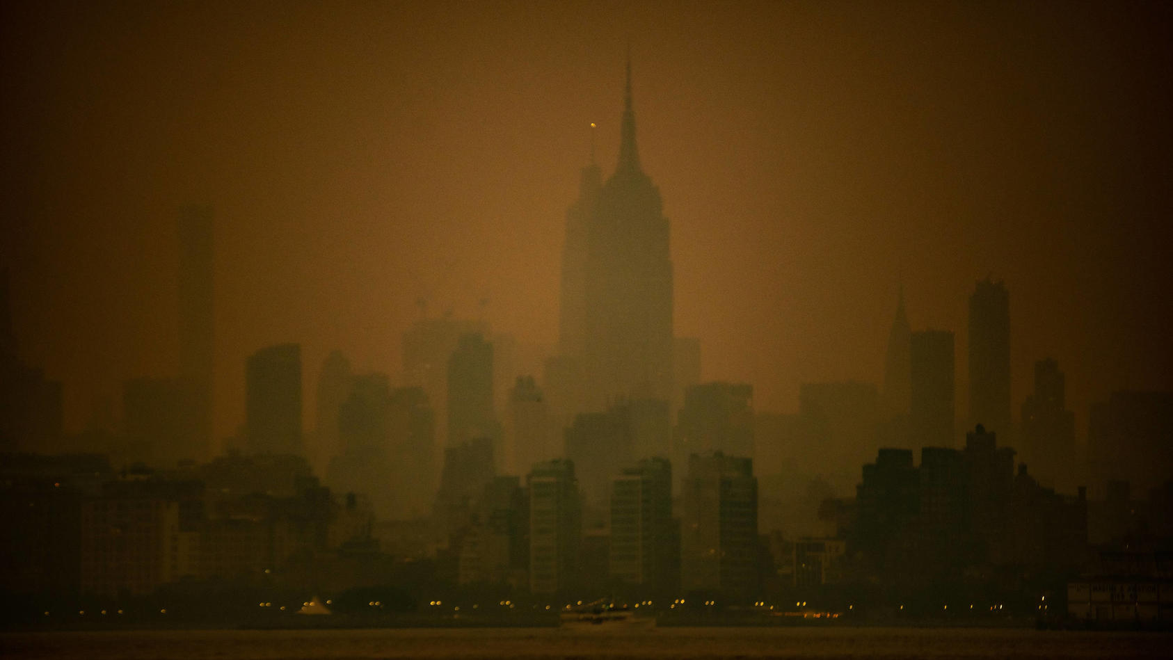 New York Smog Waldbrand