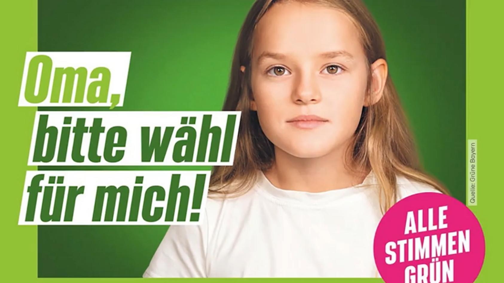 Polarisierende Wahlplakate in Bayern Versuchen Grüne mit "Enkeltrick