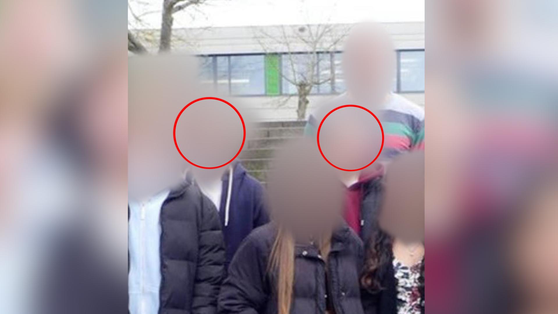 Tatverdächtige Valerio G. (linker Kreis) und das Opfer Francesco S. (rechts)