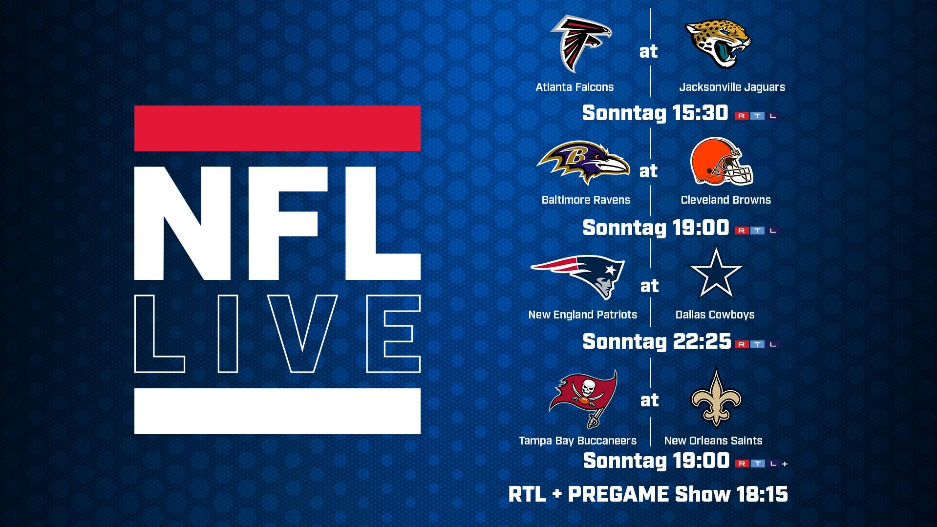 NFL jetzt LIVE RTL zeigt London Game Atlanta Falcons vs