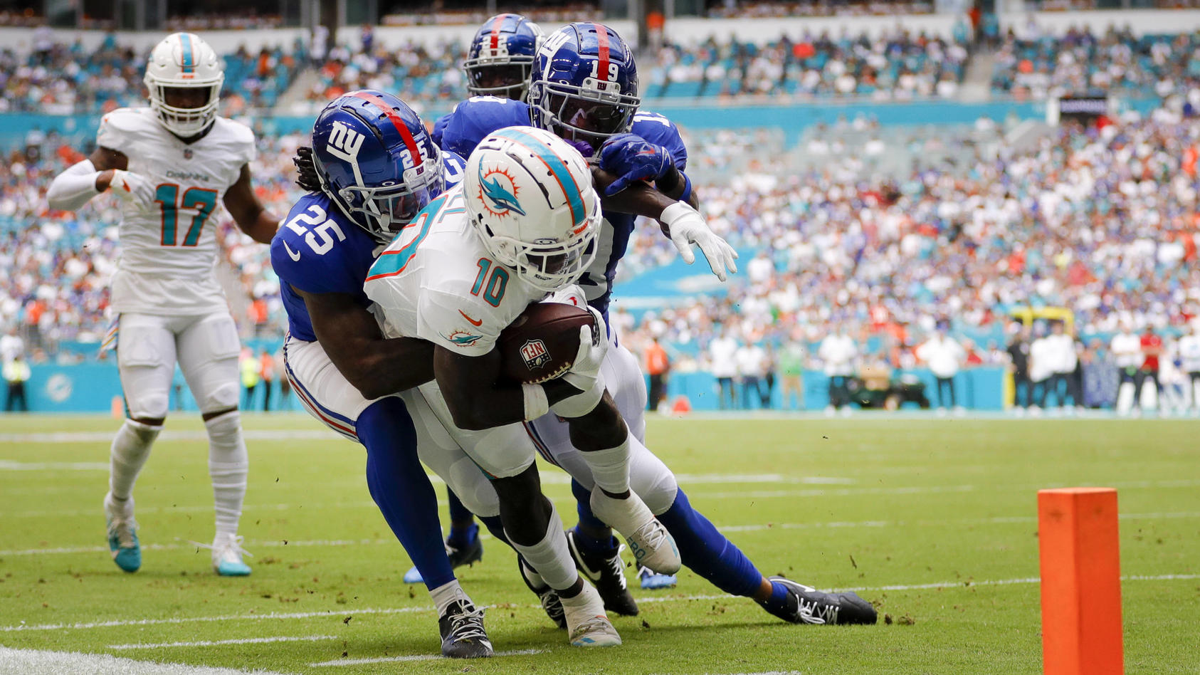 Nächstes OffensivFeuerwerk Miami Dolphins zerlegen New York Giants