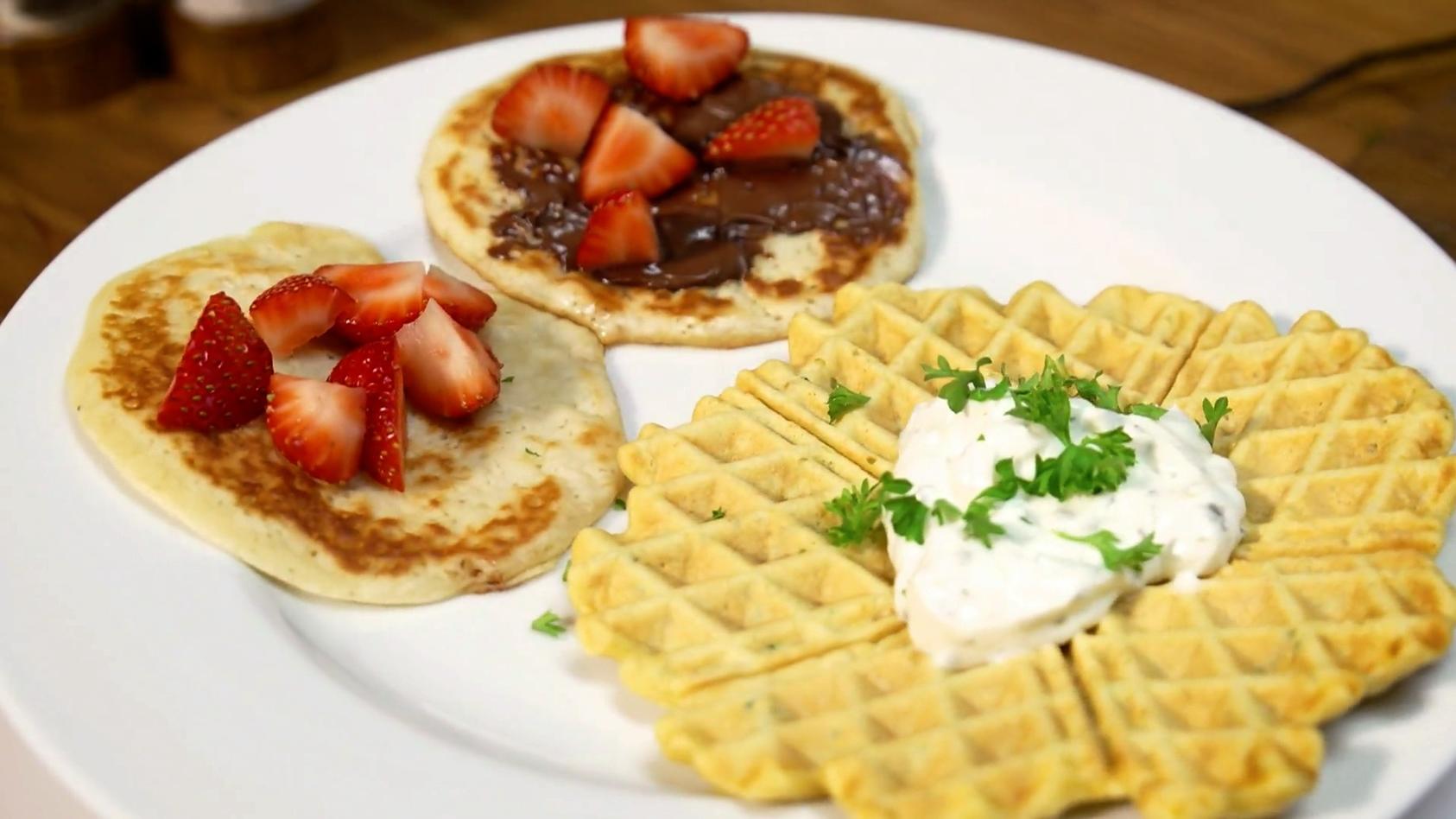 Süßkartoffel-Waffeln und Bananen-Pancakes - leckere Veggie-Rezepte zum ...