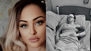 Kelly Louise Smith-May vor und nach ihrer Erkrankung mit Covid-19 - heute will sie ihr Leben wegen der andauernden Schmerzen beenden