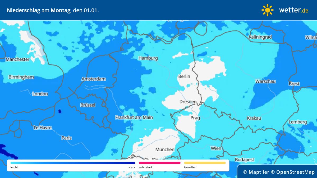 Wetteraussichten für Silvester und Neujahr 2023/2024 Wind und Regen