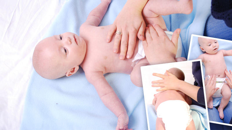 Bei Dreimonatskoliken hilft Babymassage