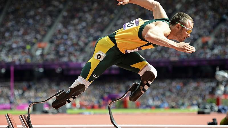 South Africa's Oscar Pistorius starts his men's 400m round 1 heats at the London 2012 Olympic Games at the Olympic Stadium in this August 4, 2012 file photo. 