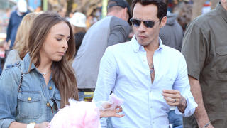 ANAHEIM, CA - FEBRUARY 26:  Marc Anthony with his twins Max and Emme (not pictured) and Mark's new girlfriend Chloe Green sighting at Disneyland February 26, 2013 in Anaheim, California.  (Photo by Jason Merritt/FilmMagic)