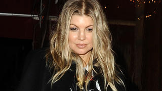Pregnant Black Eyed Peas singer Fergie is pictured out for dinner at Le Stresa in Paris. 