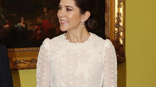 Finnish President Sauli Niinistö host a dinner at Moltke's Palace on Friday 05-04-2013, for the Danish royal family. Crown Princess Mary attended the dinner. (Michael Stub / Polfoto)