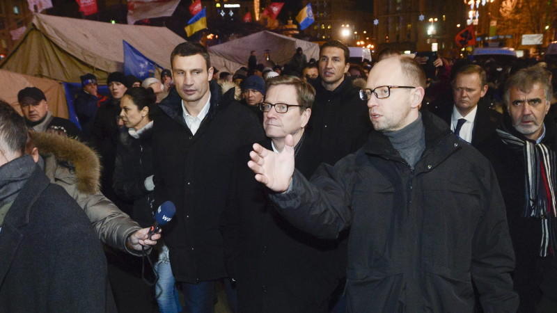 Westerwelle besucht Demonstranten in Kiew