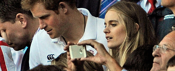 Prinz Harry und seine Freundin Cressida Bonas besuchen am 09.03.2014 in London ein Rugby-Spiel.