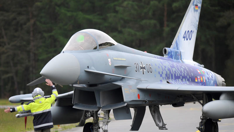 Trotz der Technikprobleme ist der Einsatz der 'Eurofighter' offenbar ungefährdet.