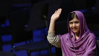 File photo of Pakistani schoolgirl activist Malala Yousafzai speaking during the Women of the World Festival (WOW) at the Southbank Centre in London August 18, 2014. Pakistani teenager Malala Yousafzai, shot in the head by the Taliban two years ago for advocating girls' right to education, and Indian children's right advocate Kailash Satyarthi won the 2014 Nobel Peace Prize on October 10, 2014. REUTERS/Luke MacGregor/Files (UNITED STATES  - Tags: SOCIETY POLITICS)  