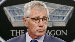 U.S. Secretary of Defense Chuck Hagel speaks at a news briefing to announce reforms to the nuclear enterprise at the Pentagon in Washington, November 14, 2014. REUTERS/Yuri Gripas (UNITED STATES - Tags: POLITICS MILITARY HEADSHOT)