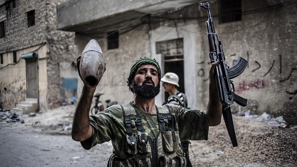 Syrischer Kämpfer in Aleppo