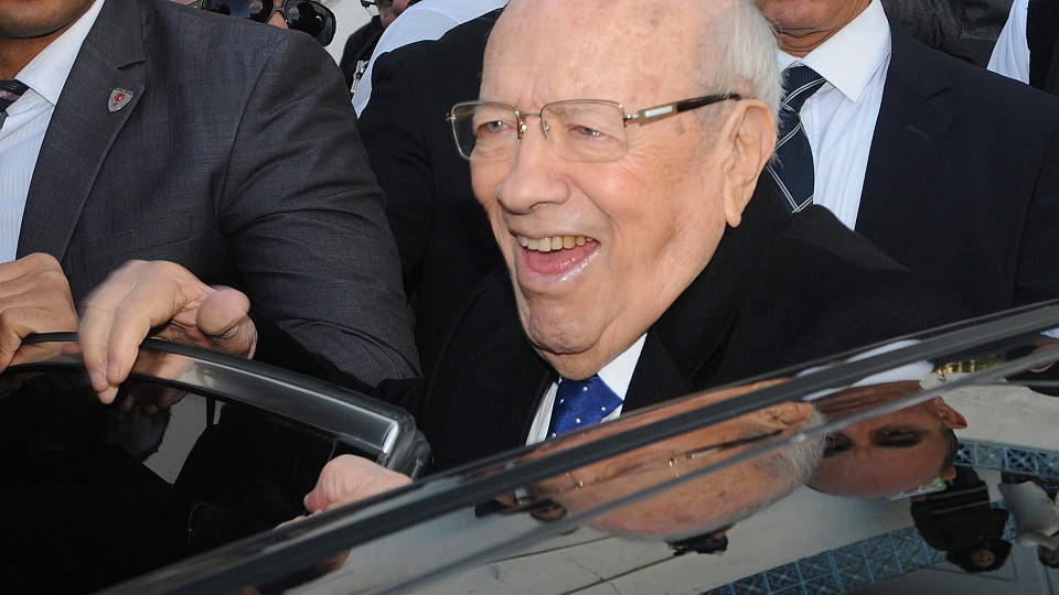 Seine Partei feiert Béji Caïd Essebsi bereits als Wahlsieger.