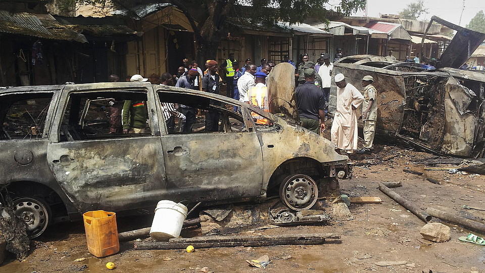 Nach einem Anschlag der Terrorgruppe Boko Haram.