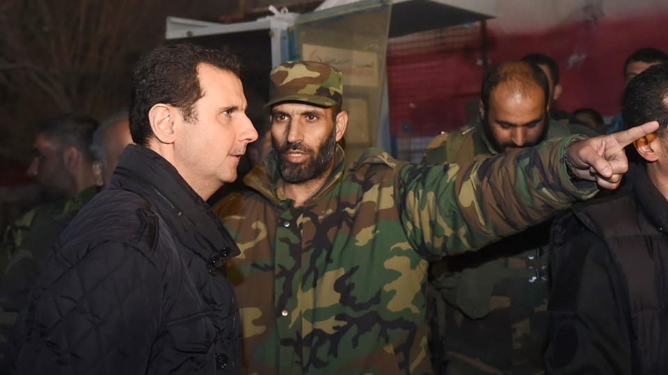 Syriens Machthaber Baschar al-Assad besucht Front