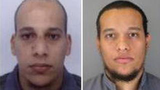 epa04550283 Two undated handout pictures released by French Police in Paris early 08 January 2015 show Cherif Kouachi, 32, (L) and his brother Said Kouachi, 34, (R) suspected in connection with the shooting attack at the satirical French magazine Charlie Hebdo headquarters in Paris, France, 07 January 2015. French police on 08 January 2015 released an appeal to the public for information, with photos of Cherif Kouachi and his brother, Said Kouachi. EPA/FRENCH POLICE / HANDOUT MANDATORY CREDIT HANDOUT EDITORIAL USE ONLY/NO SALES +++(c) dpa - Bildfunk+++