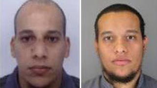dpatopbilder epa04550283 Two undated handout pictures released by French Police in Paris early 08 January 2015 show Cherif Kouachi, 32, (L) and his brother Said Kouachi, 34, (R) suspected in connection with the shooting attack at the satirical French magazine Charlie Hebdo headquarters in Paris, France, 07 January 2015. French police on 08 January 2015 released an appeal to the public for information, with photos of Cherif Kouachi and his brother, Said Kouachi. EPA/FRENCH POLICE / HANDOUT MANDATORY CREDIT HANDOUT EDITORIAL USE ONLY/NO SALES +++(c) dpa - Bildfunk+++