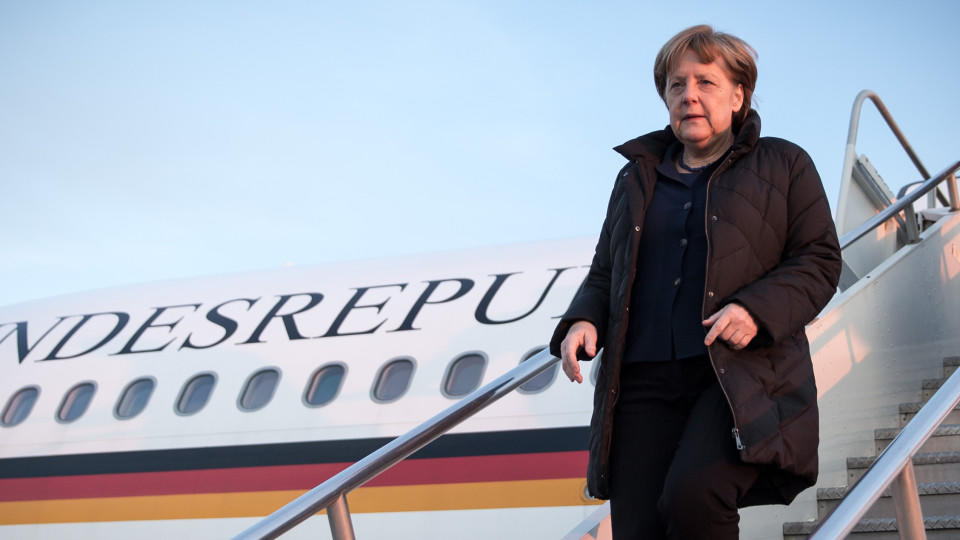 Angela Merkel landet in Washington