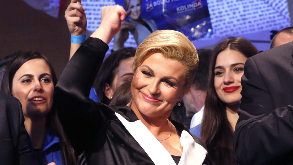 So freute sich Kolinda Grabar-Kitarovic nach ihrem Wahlsieg im Januar.