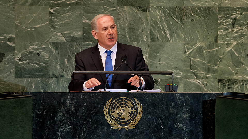 Israels Ministerpräsident Benjamin Netanjahu vor der UN-Vollversammlung zur iranischen Atombombe