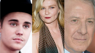 Bitte lächeln: Justin Bieber, Kirsten Dunst und Dustin Hoffman (v. l.) sind nicht die einzigen, die das Rampenlicht als zwiespältig empfinden