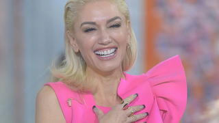 Gwen Stefani seen on the today in pink dress in nyc