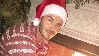 Victoria Beckham postete dieses Foto von ihren "Santa" David auf Instagram