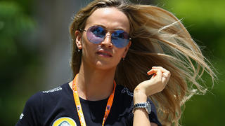 KUALA LUMPUR, MALAYSIA - MARCH 28:  Development driver Carmen Jorda of Spain and Lotus F1 walks in the paddock before final practice for the Malaysia Formula One Grand Prix at Sepang Circuit on March 28, 2015 in Kuala Lumpur, Malaysia.  (Photo by Clive Mason/Getty Images)