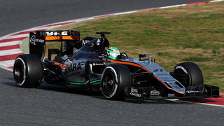 MONTMELO, SPAIN - FEBRUARY 24:  Nico Hulkenberg of Germany and Force India drives during day three of F1 winter testing at Circuit de Catalunya on February 24, 2016 in Montmelo, Spain.  (Photo by Mark Thompson/Getty Images)