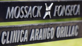 A company list showing the Mossack Fonseca law firm is pictured on a sign at the Arango Orillac Building in Panama City April 3, 2016. REUTERS/Carlos Jasso 