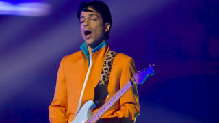 Prince performs during rehearsals before  Super Bowl XLI at Pro Players Stadium on Thursday, Feb 1. 2007 in Miami. (Photo by Christy Radecic/Invision/AP)