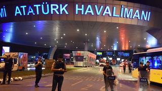 (160629) -- ISTANBUL, June 29, 2016 -- Policemen stand guard at the entrance to Ataturk International Airport in Istanbul, Turkey, June 29, 2016. Turkish Prime Minister Binali Yildirim on Wednesday blamed the Islamic State for the bombing attacks that killed 36 people at the airport Tuesday night. ) TURKEY-ISTANBUL-AIRPORT-EXPLOSIONS HexCanling PUBLICATIONxNOTxINxCHNIstanbul June 29 2016 Policemen stand Guard AT The Entrance to ATATURK International Airport in Istanbul Turkey June 29 2016 Turkish Prime Ministers Binali Yildirim ON Wednesday blamed The Islamic State for The Bombing Attacks Thatcher KILLED 36 Celebrities AT The Airport Tuesday Night Turkey Istanbul Airport Explosions HexCanling PUBLICATIONxNOTxINxCHN  