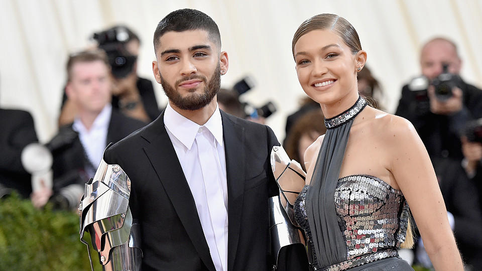 NEW YORK, NY - MAY 02:  Zayn Malik (L) and Gigi Hadid attend the 'Manus x Machina: Fashion In An Age Of Technology' Costume Institute Gala at Metropolitan Museum of Art on May 2, 2016 in New York City.  (Photo by Mike Coppola/Getty Images for People.