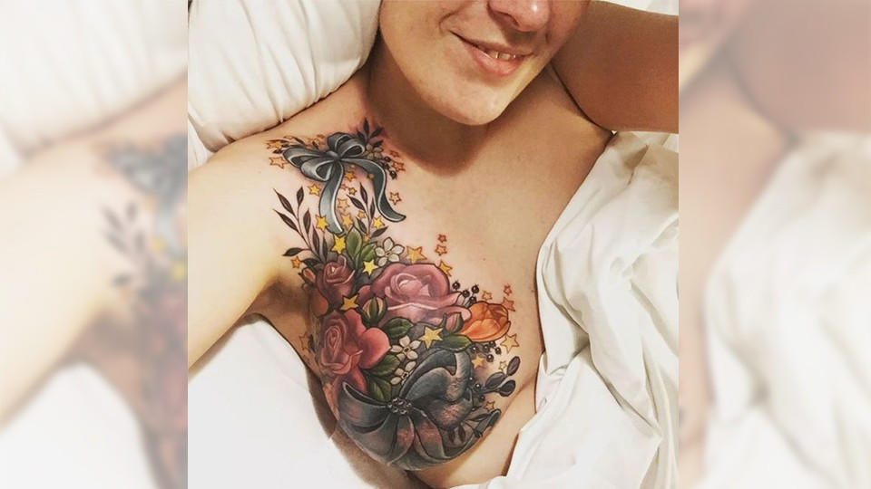 Brustkrebspatientin entschied gegen Nippelrekonstruktion und für Brust-Tattoo