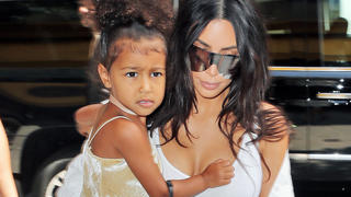 Kim Kardashian takes North West to lunch in New York