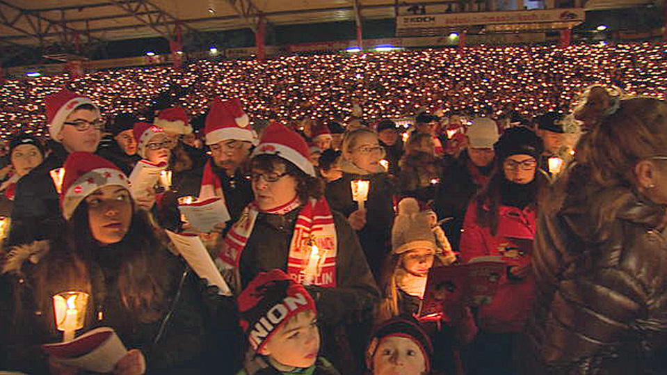 Auch in diesem Jahr findet das traditionelle Weihnachtssingen des Berliner Zweitligisten 1. FC Union Berlin statt.