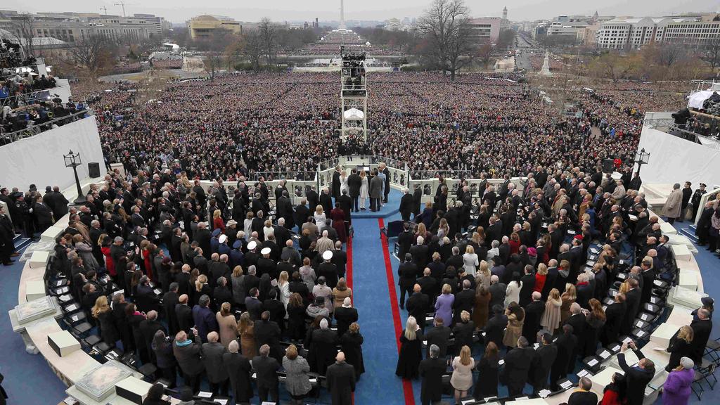 President Donald Trump takes the oath of office during inauguration ceremonies swearing in Donald Trump as the 45th president of the United States on the West front of the U.S. Capitol in Washington, U.S., January 20, 2017. REUTERS/Brian Snyder TPX I