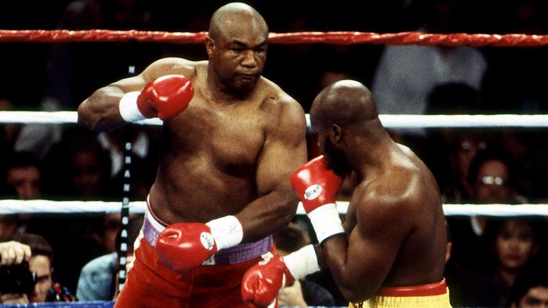 Bildnummer: 01377857 Datum: 05.11.1994 Copyright: imago/Icon SMIGeorge Foreman (li.) gegen Michael Moorer (beide USA) - PUBLICATION ONLY FOR GERMAN, SWISS, AUSTRIAN AND HUNGARIAN MEDIA (Icon5590168); Vdia, hoch Weltmeisterschaft 1994, Boxsport, Pro
