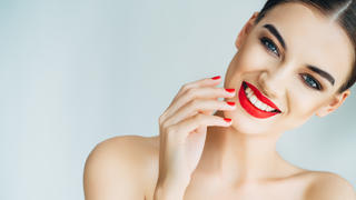 Studio shot of young beautiful woman. Professional make up