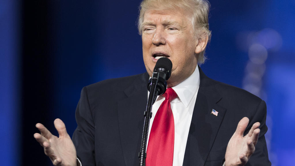President DONALD TRUMP speaking at the American Conservative Union's 2017 Conservative Political Action Conference