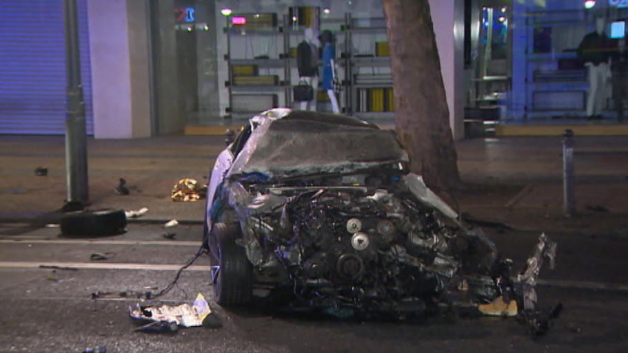 Unfallwagen Autorennen Berlin.