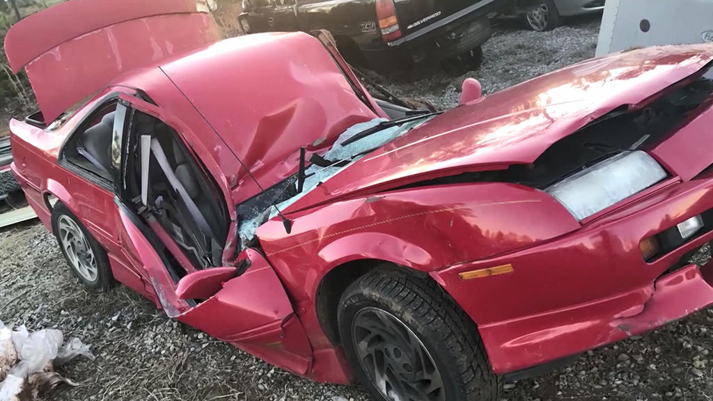 Autowrack nach dem Unfall